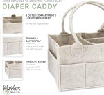 Parker Baby Diaper Caddy - Nursery Storage Bin and Car Organizer for Diapers and Baby Wipes - Grey - Image 2